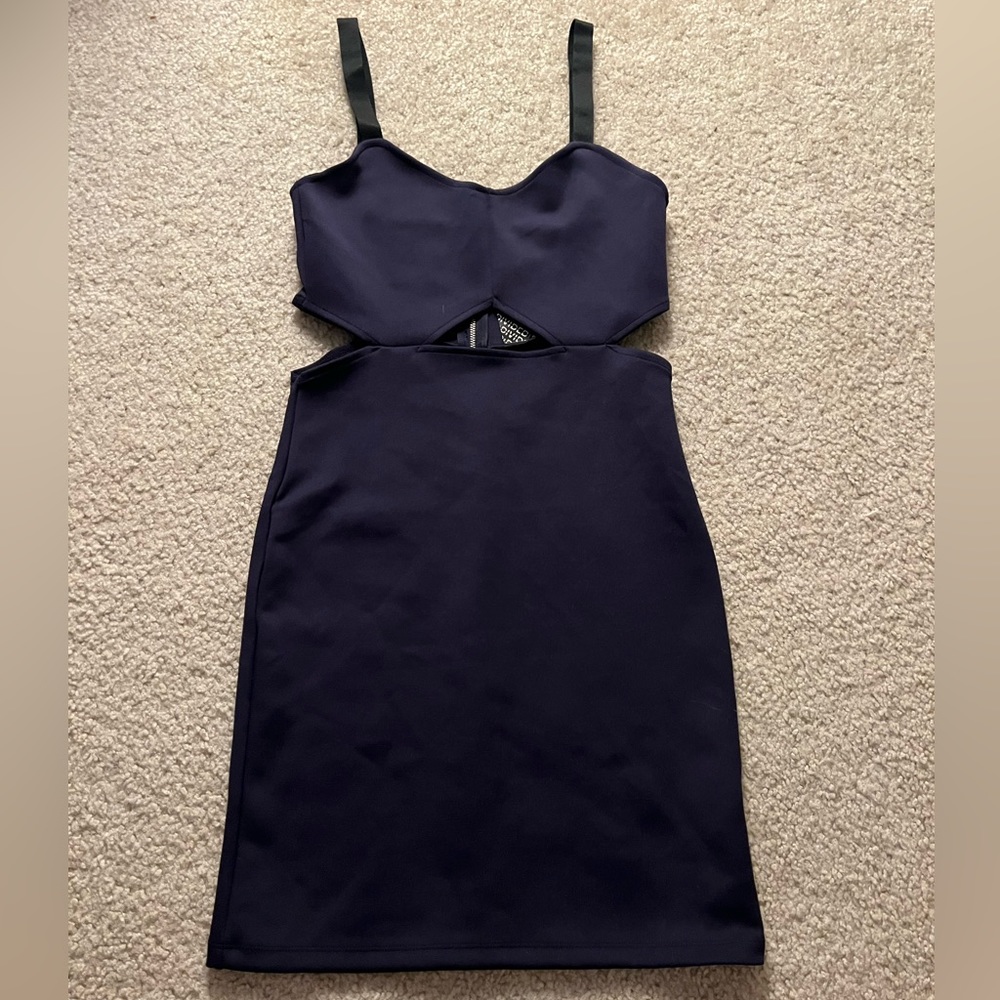H&M Purple Cutout Mini Dress